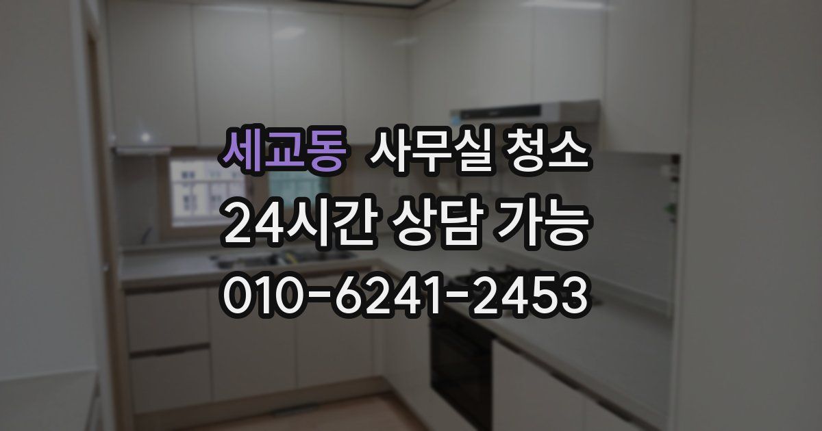 세교동 사무실 청소