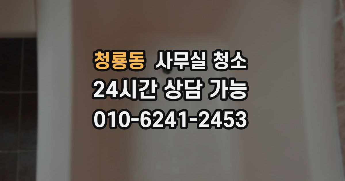 청룡동 사무실 청소