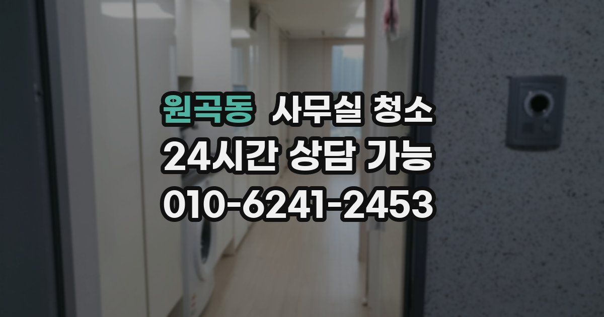원곡동 사무실 청소