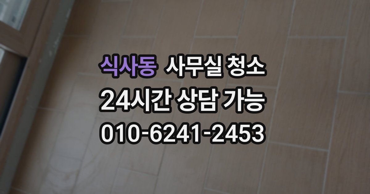 식사동 사무실 청소