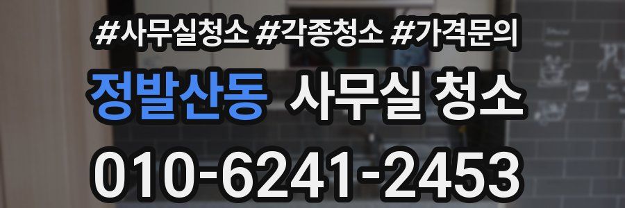 정발산동 사무실 청소