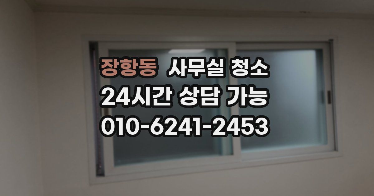 장항동 사무실 청소