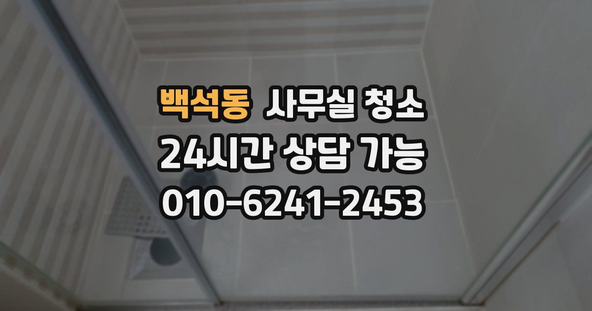 백석동 사무실 청소