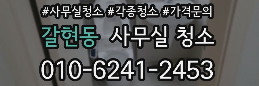 갈현동 사무실 청소