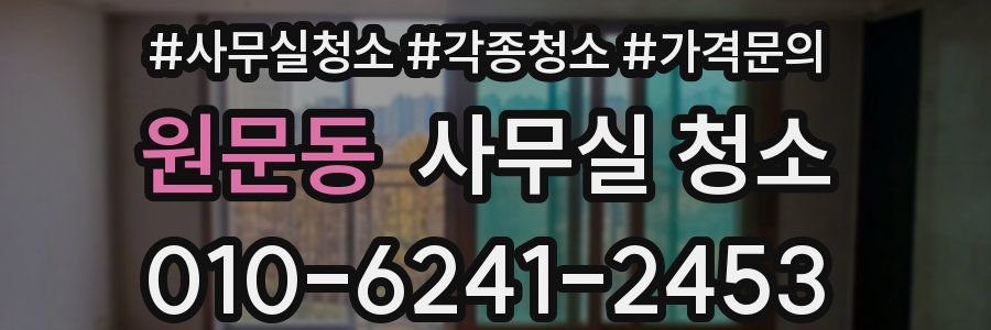 원문동 사무실 청소