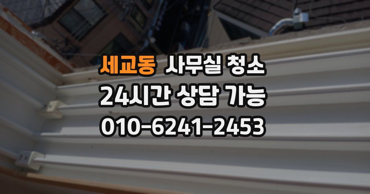 세교동 사무실 청소