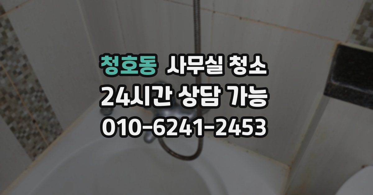 청호동 사무실 청소