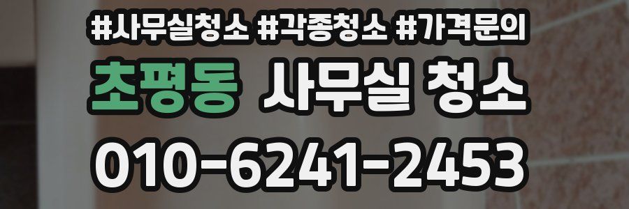 초평동 사무실 청소