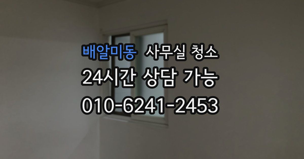 배알미동 사무실 청소