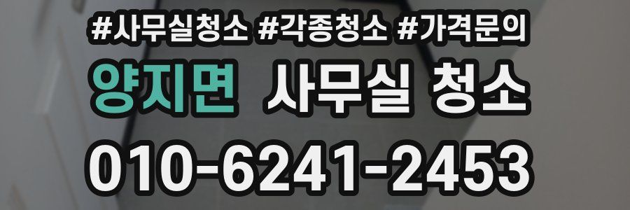 양지면 사무실 청소