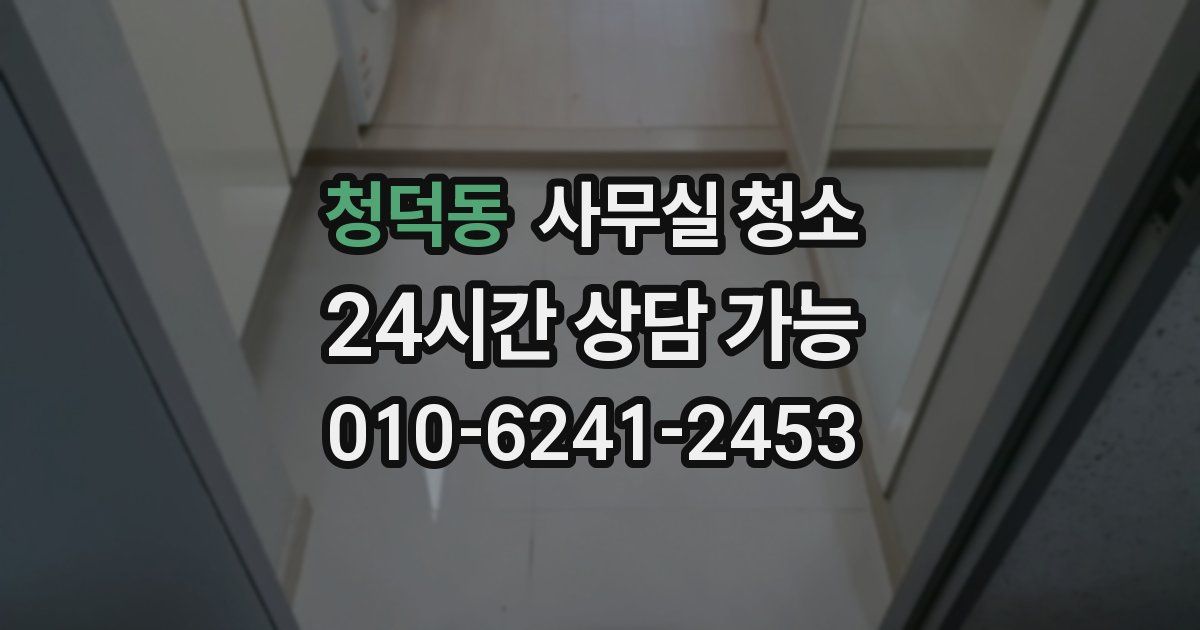 청덕동 사무실 청소