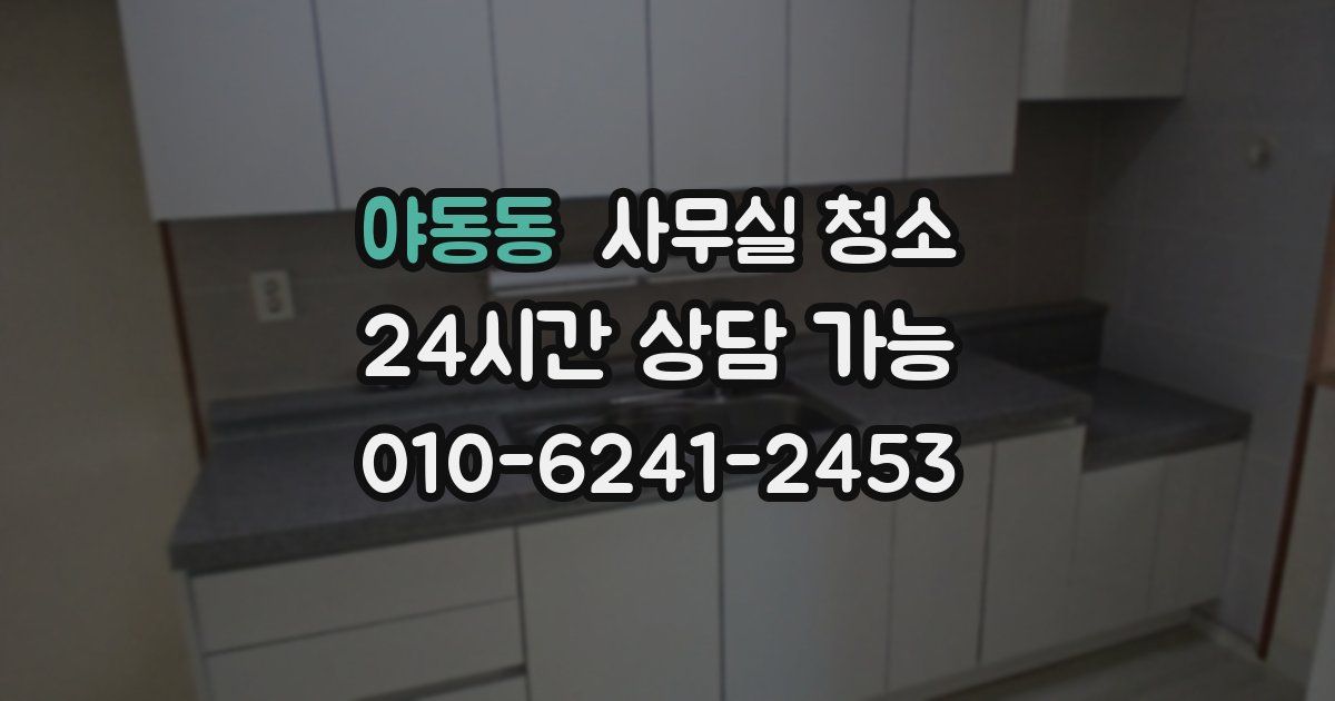 야동동 사무실 청소