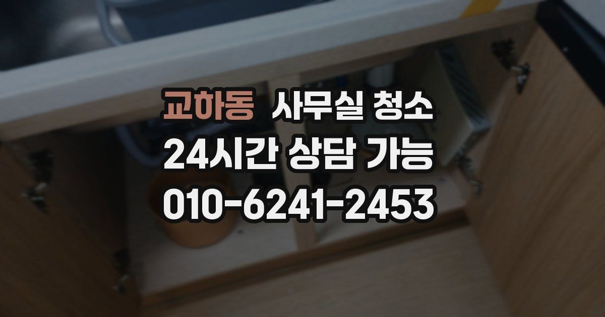 교하동 사무실 청소