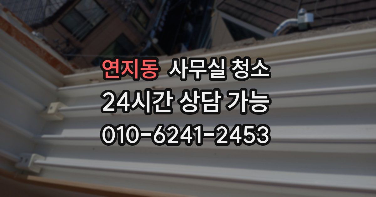 연지동 사무실 청소