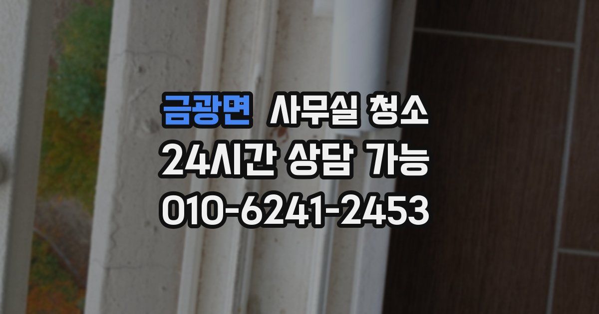 금광면 사무실 청소