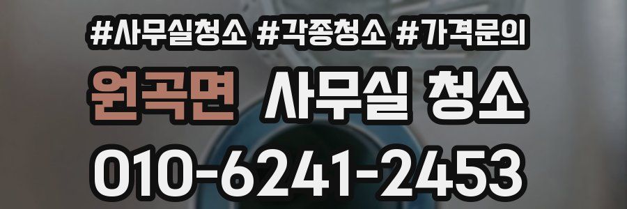 원곡면 사무실 청소