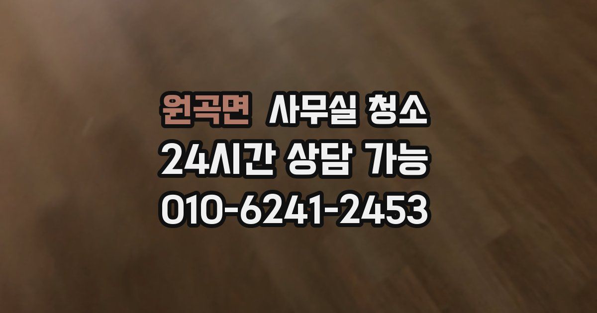 원곡면 사무실 청소