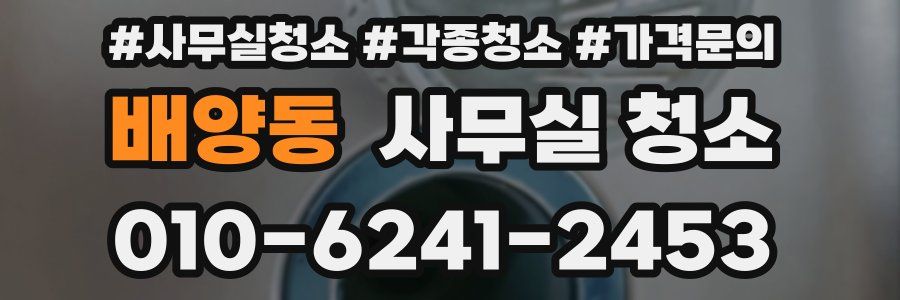 배양동 사무실 청소