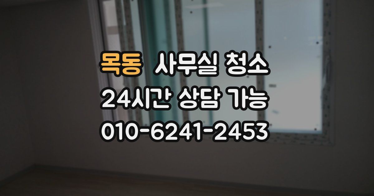 목동 사무실 청소