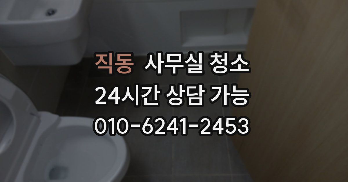 직동 사무실 청소