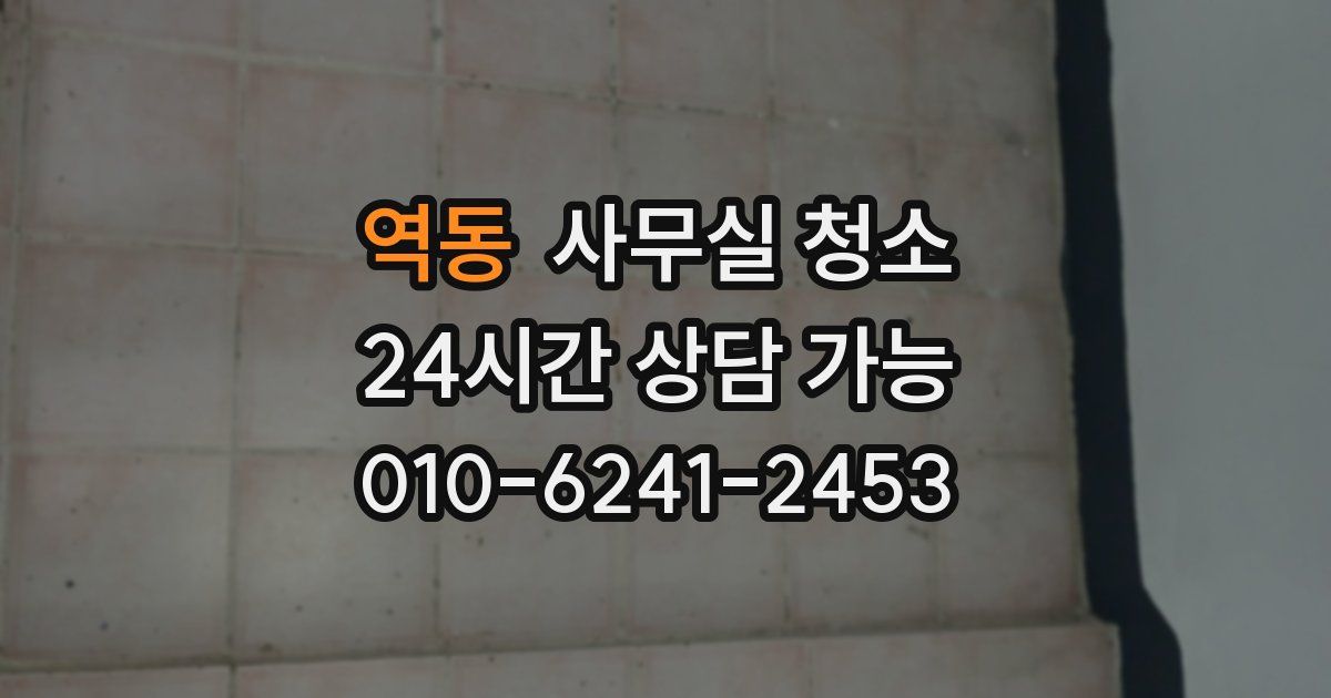 역동 사무실 청소