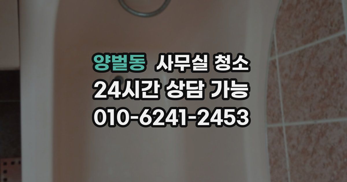 양벌동 사무실 청소