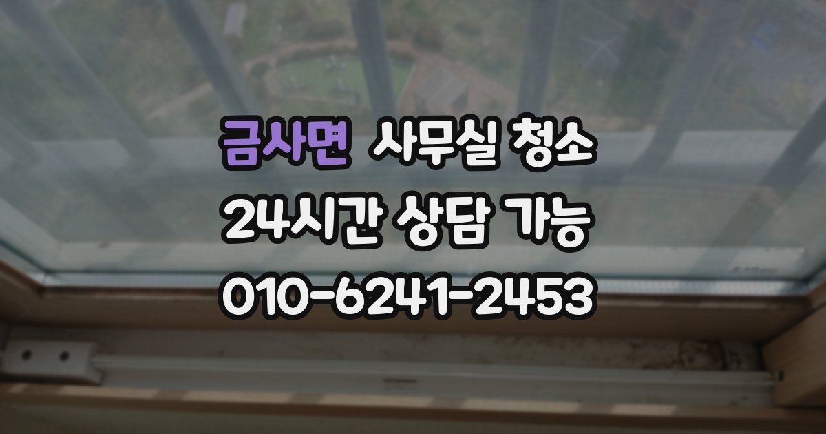 금사면 사무실 청소