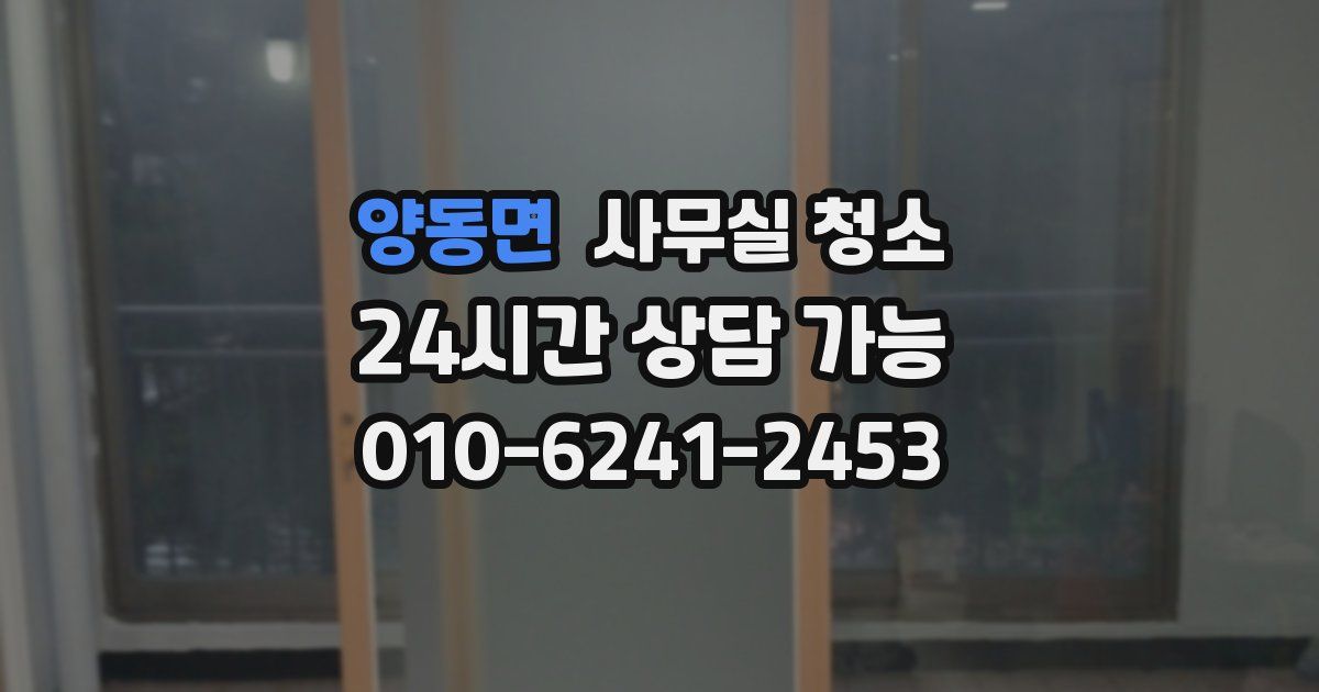 양동면 사무실 청소