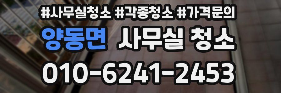 양동면 사무실 청소