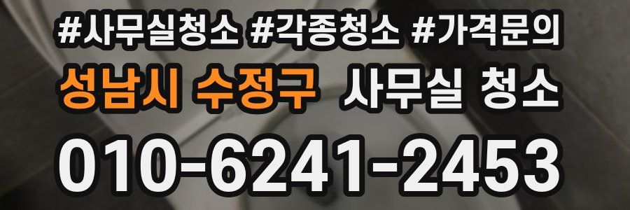 성남시 수정구 사무실 청소