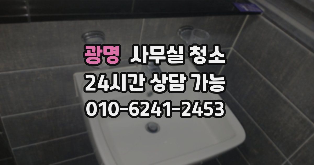 광명 사무실 청소