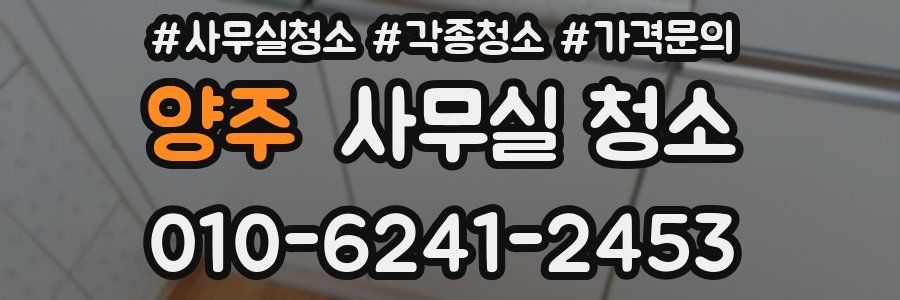 양주 사무실 청소