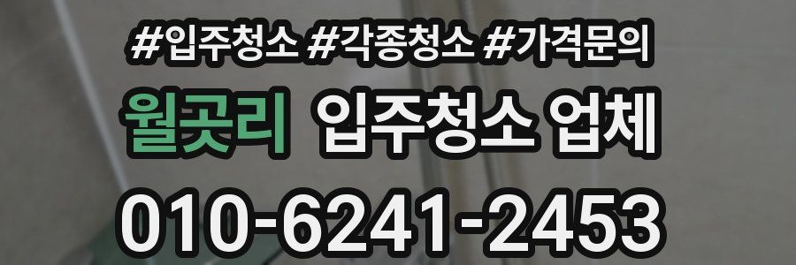 월곳리 입주청소 업체