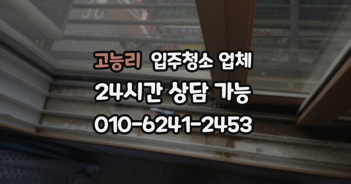 고능리 입주청소 업체
