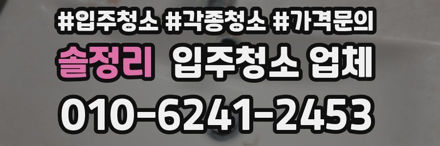 솔정리 입주청소 업체