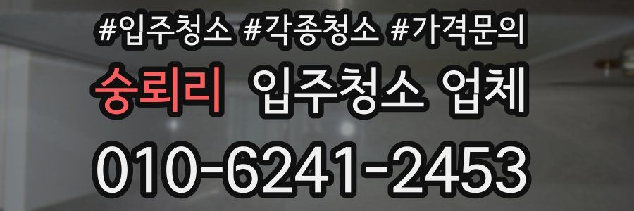 숭뢰리 입주청소 업체