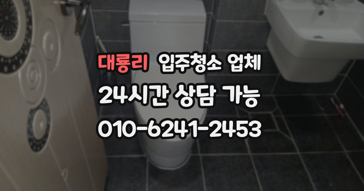대룡리 입주청소 업체