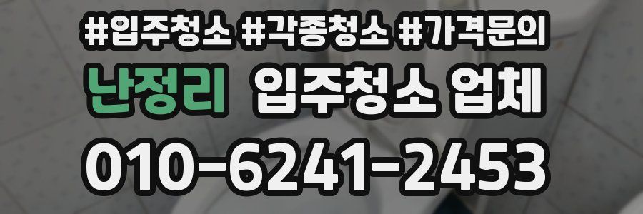 난정리 입주청소 업체
