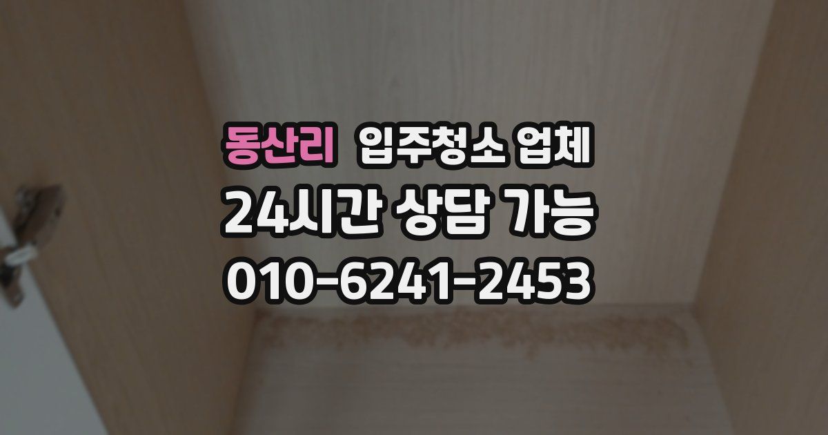 동산리 입주청소 업체