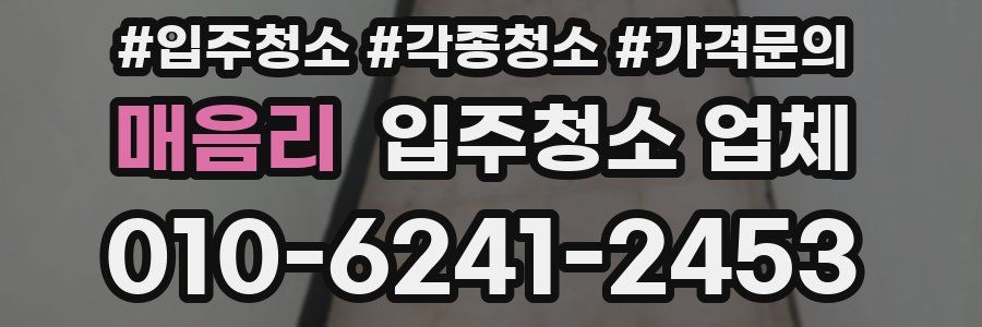 매음리 입주청소 업체