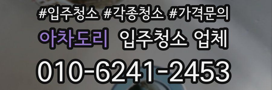 아차도리 입주청소 업체