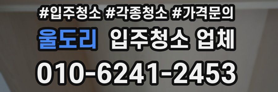 울도리 입주청소 업체