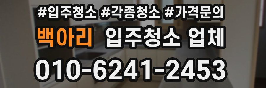 백아리 입주청소 업체