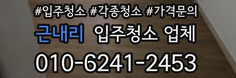 근내리 입주청소 업체