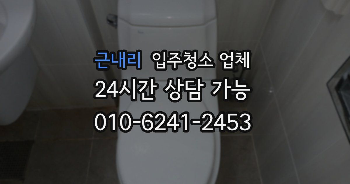 근내리 입주청소 업체