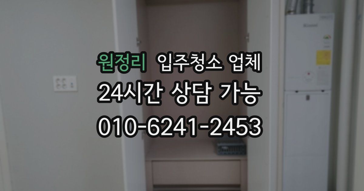 원정리 입주청소 업체