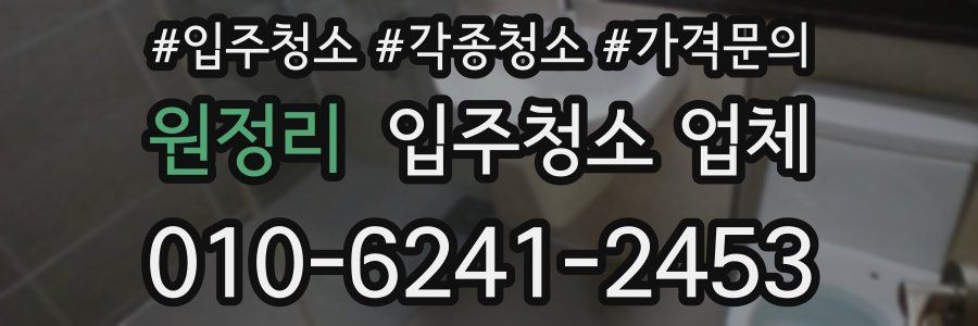 원정리 입주청소 업체