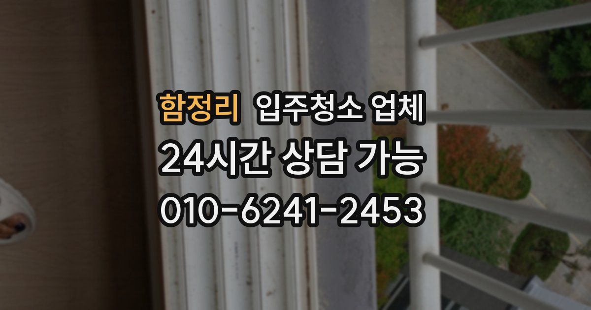 함정리 입주청소 업체
