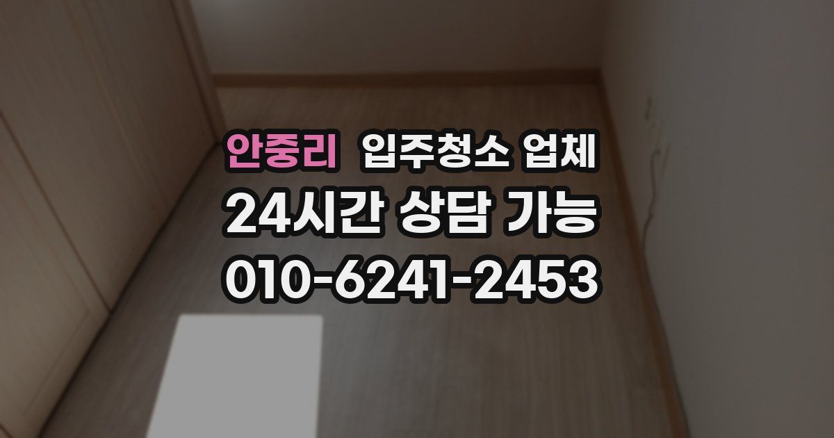 안중리 입주청소 업체