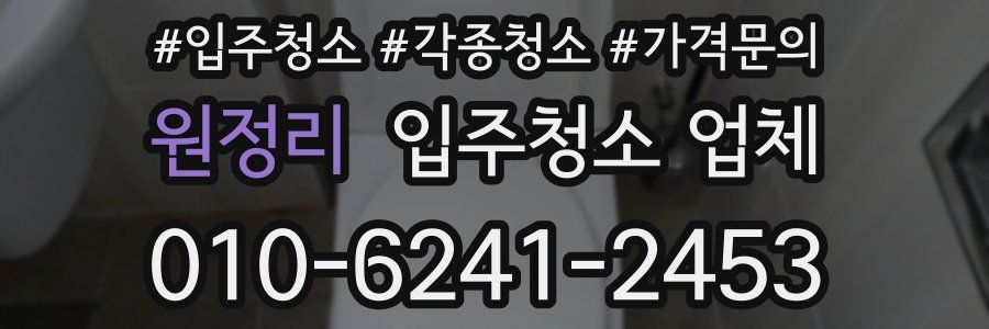 원정리 입주청소 업체